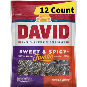 Davids Jumbo Sunflower Seeds Sweet & Spicy 5.25oz