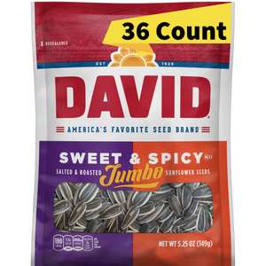 Davids Jumbo Sunflower Seeds Sweet & Spicy 5.25oz