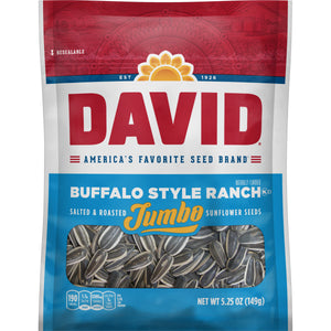 Davids Jumbo Sunflower Seeds Buffalo Ranch 5.25oz